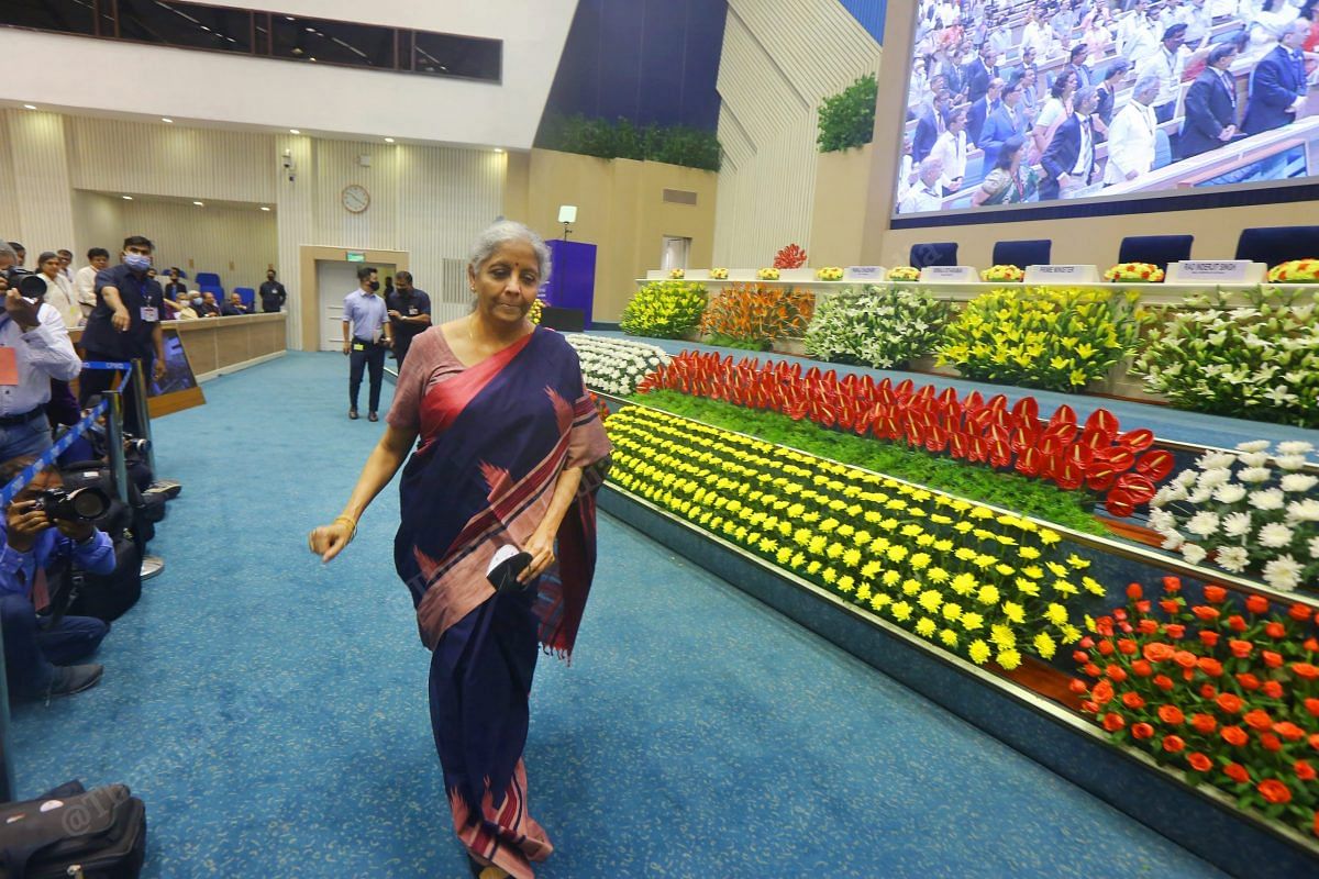 Finance Minister Nirmala Sitharaman at the event | Photo: Praveen Jain | ThePrint