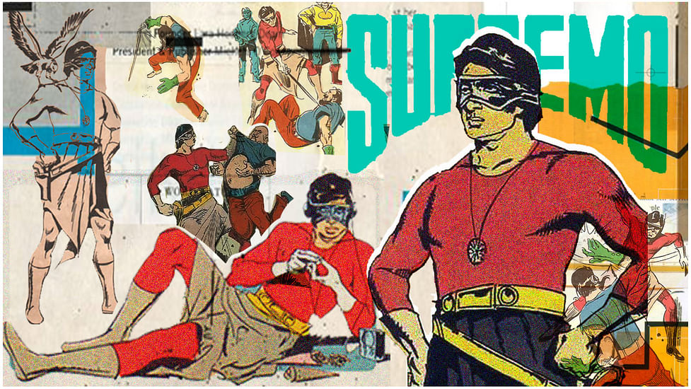 Amitabh Bachchan was a comic book Superman 40 years ago. In a tight, pink  costume