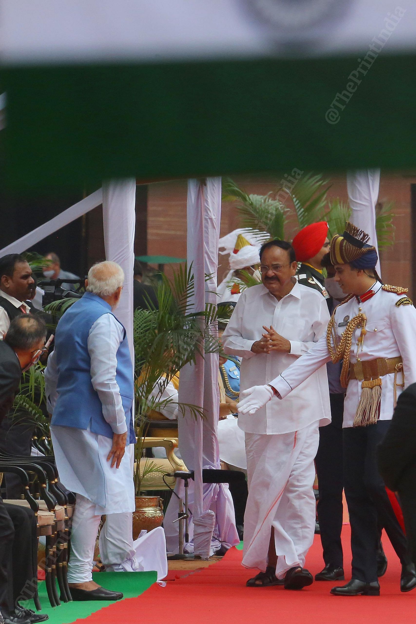 Vice-President M. Venkaiah Naidu with PM Modi | Praveen Jain | ThePrint