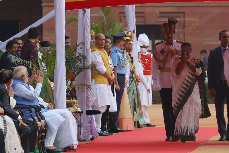 Murmu arrives for Guard of Honour | Praveen Jain | ThePrint