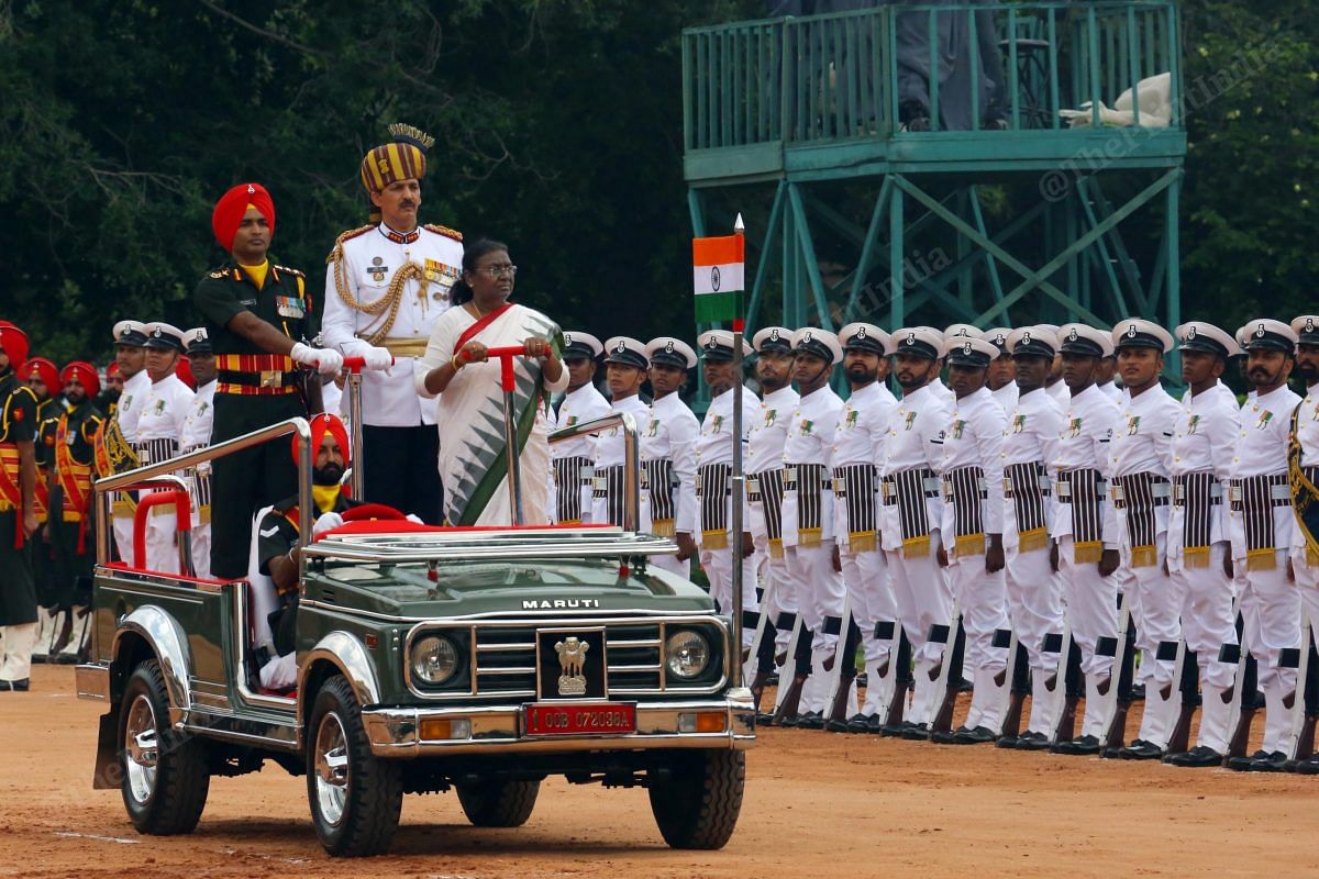 Murmu inspects the Guard of Honour | Praveen Jain | ThePrint