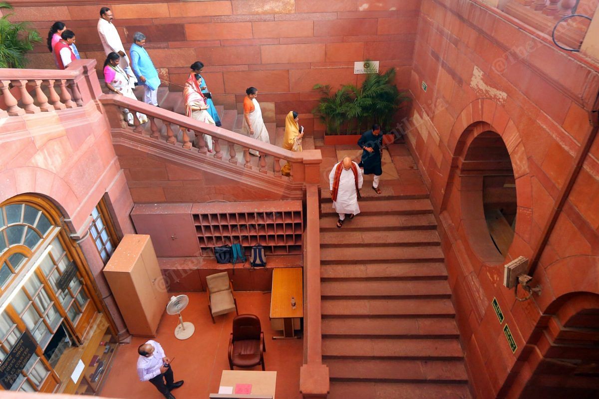 After casting vote leaves the Parliament House | Photo: Praveen Jain | ThePrint