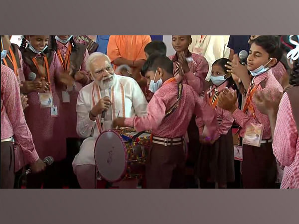 PM Modi interacts with school children in Varanasi, encourages them to develop their talents