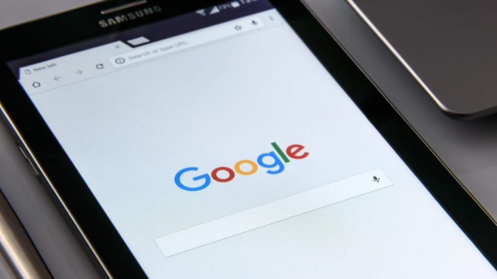 Representational photo of tech giant Google being used in a gadget | Pxfuel