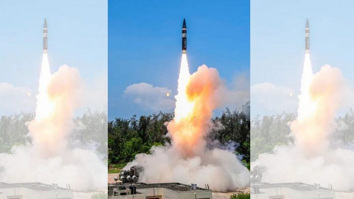 Representational image | Nuclear capable missile Agni P | ANI