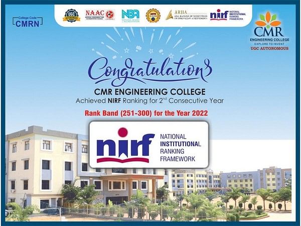 CMR Engineering College ranked in the band of 251-300 in the NIRF ranking in India