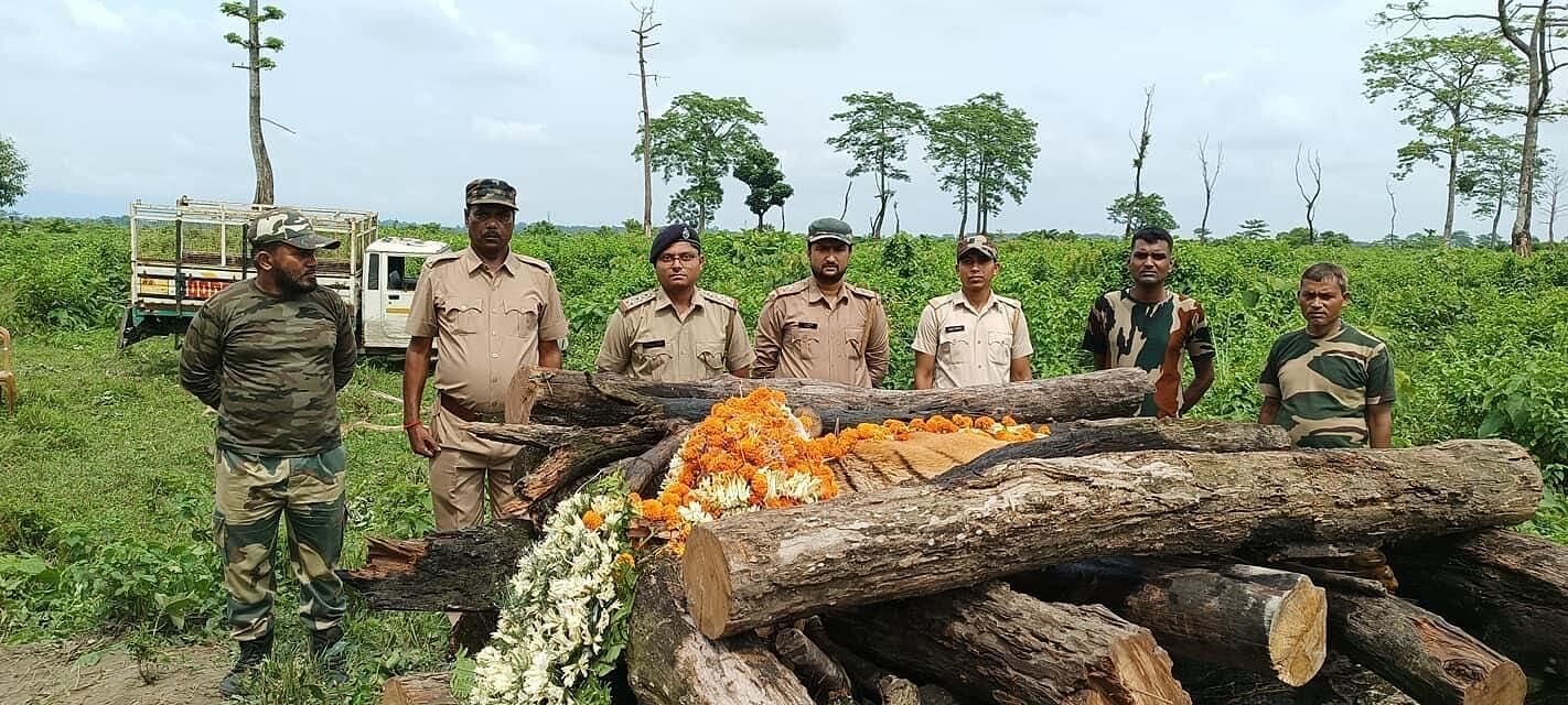 The final rites of Royal Bengal tiger Raja. | Photo Credit: West Bengal Forest Department