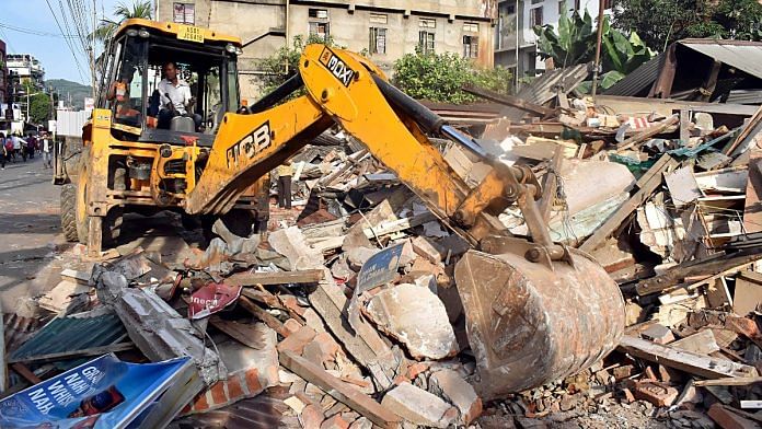 An anti-encroachment drive underway in Assam | Image for representation | ANI file photo