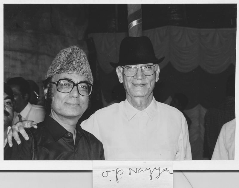 Nalin Shah with O P Nayyar. | Photo credit: Special arrangement