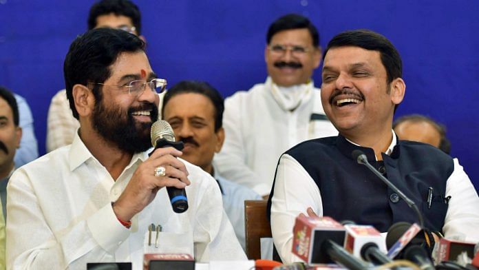 Maharashtra CM Eknath Shinde (L) and Deputy CM Devendra Fadnavis (R) | ANI
