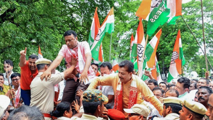 Representational image of Congress protests in Sonitpur | PTI