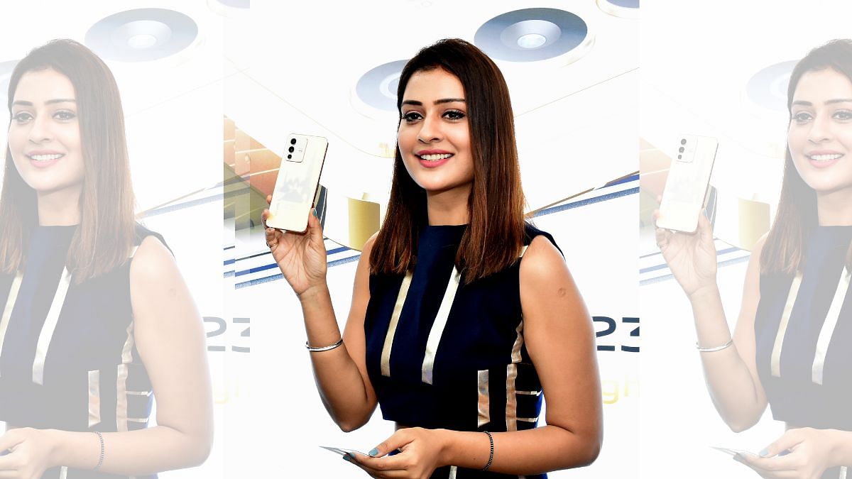 Representational image | File photo of actress Payal Rajput launching the Vivo V23 Series smartphone at a store near Hyderabad in January this year | ANI