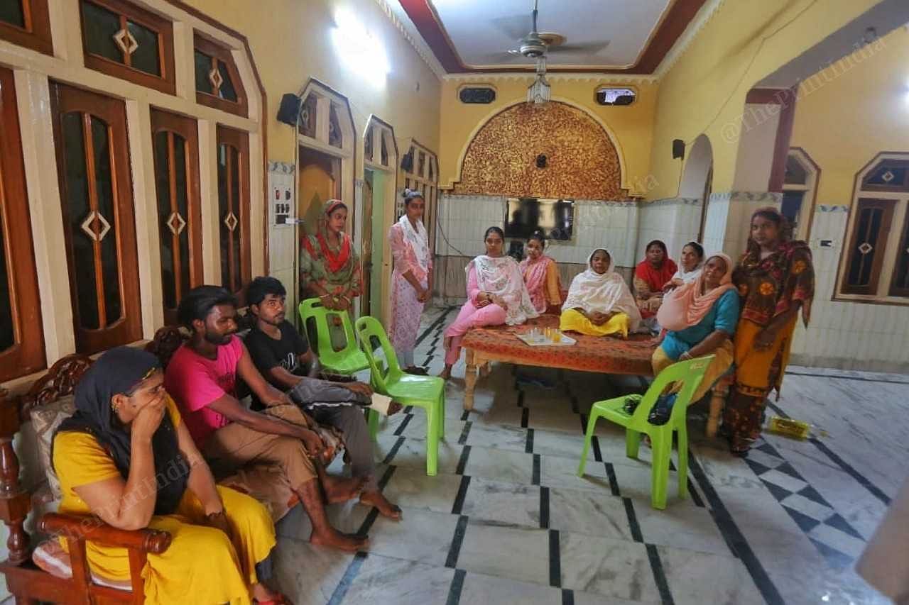Hussain's family at their home in Sambhal | Praveen Jain | ThePrint 
