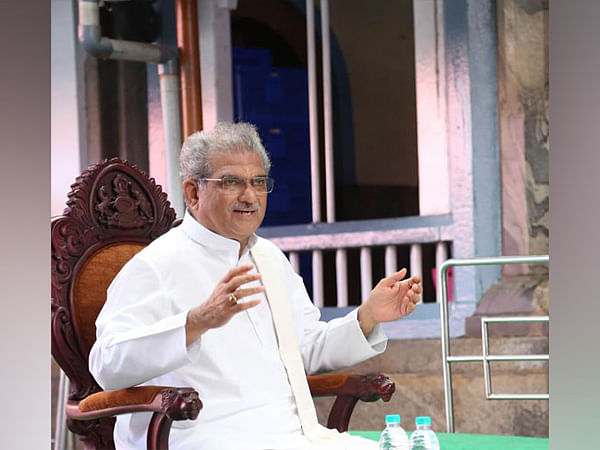 Philanthropist D Veerendra Heggade takes oath as Rajya Sabha MP