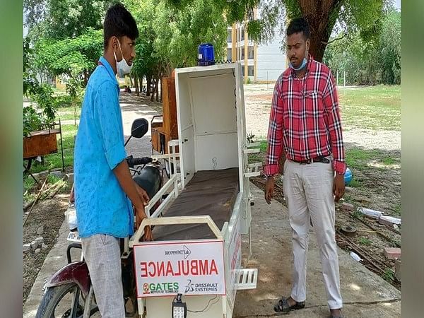 Aiming to help patients, engg students develop cheap two-wheeler ambulances
