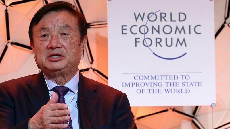 Representational image | File photo of Huawei Technologies founder Ren Zhengfei at the 50th World Economic Forum annual meeting in Davos in 2020 | ANI 