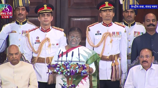 Droupadi Murmu takes oath as the 15th President of India in New Delhi on 25 July 2022 | Photo: Sansad TV