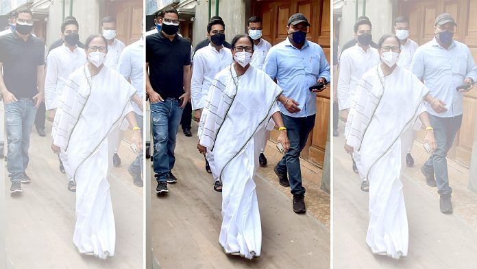 File photo of West Bengal Chief Minister Mamata Banerjee at her Kalighat residence in Kolkata | ANI