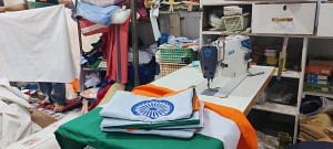 Flags in preparation at NN embroidery, one of the units that deals in flags and badges. | Chitvan Vinayak | ThePrint