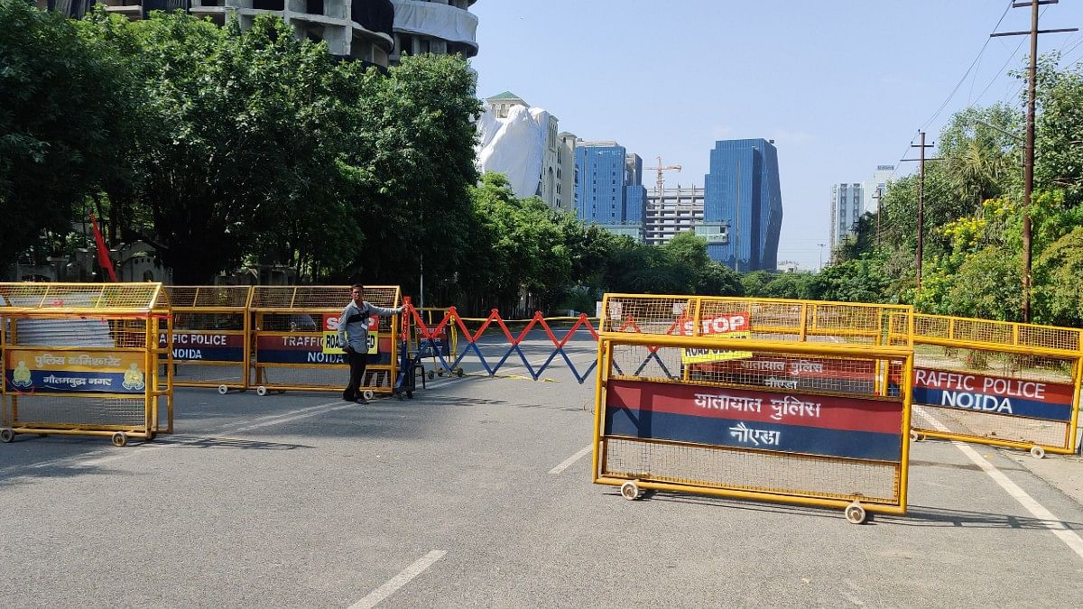 The roads leading to the towers are now barricaded | Amogh Rohmetra | ThePrint