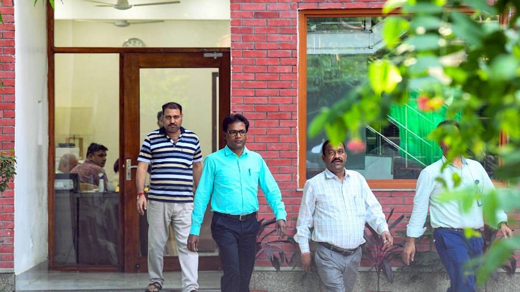 CBI officers at Manish Sisodia's house during Friday's raid | ANI
