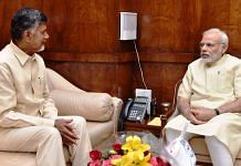 File photo of TPD chief Chandrababu Naidu with PM Narendra Modi | Twitter @ncbn