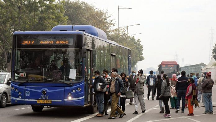 Commuters boarding a DTC bus in Delhi | ANI file photo