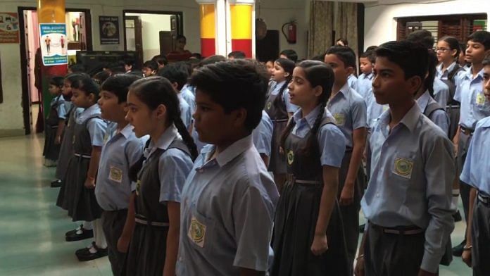 Students of Florets International School, Kanpur | Twitter @ANINewsUP