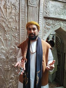 Haji Syed Salman Chishty with the keys of the Dargah outside the main Sanctum Sanctorum | Unnati Sharma | ThePrint