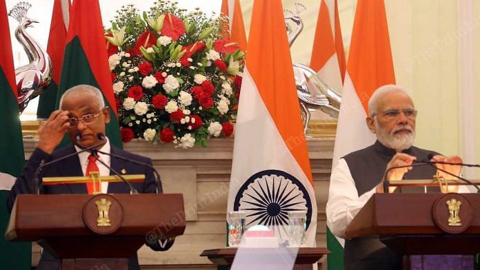 Prime Minister Narendra Modi and Maldives President Ibrahim Mohamed Solih in New Delhi | Photo: Praveen Jain | ThePrint