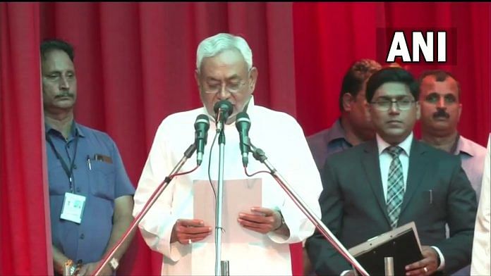 Nitish Kumar takes oath as Bihar chief Minister in Patna on 10 August 2022 | Photo: Twitter/@ANI