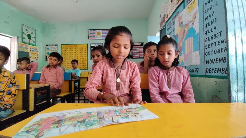 Students in class at a primary school in Shamli | Urjita Bhardwaj | ThePrint