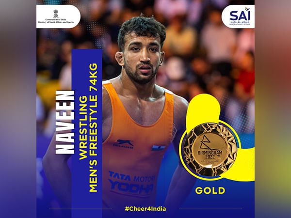 CWG 2022: Indian wrestler Naveen clinches gold, defeats Pakistan's Muhammad Sharif Tahir