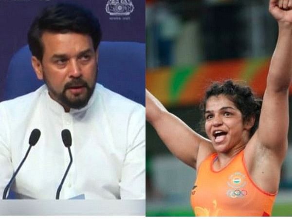 Sports Minister Anurag Thakur hails wrestler Sakshi Malik on gold medal win
