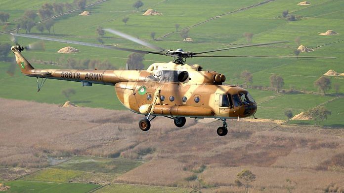 Representational image | File photo of a Pakistan Army Mil Mi-17 chopper | Commons