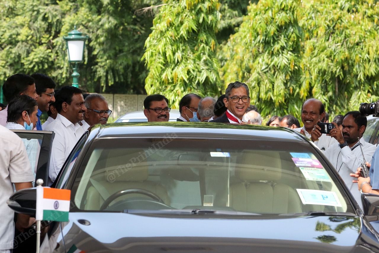 Justice N.V Ramana leaving for court for last time | Praveen Jain | ThePrint