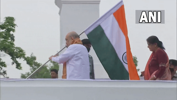 Har Ghar Tiranga campaign kicks off today: Amit Shah hoists national flag at his residence