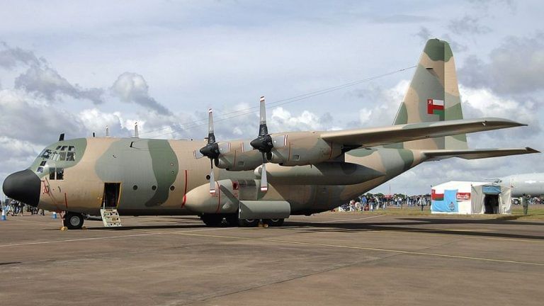 Former Belgian C-130H Hercules takes flight from Melsbroek Air Base in Pakistan Air Force colours