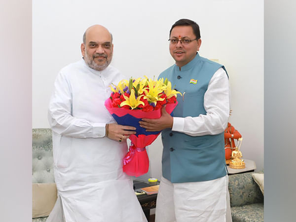 Pushkar Singh Dhami calls on Amit Shah