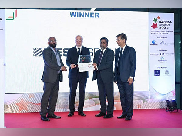 Biesse India's Unrelenting CSR and Community Engagement initiatives, awarded with IMPRESA 2022 by Indo-Italian Chamber of Commerce and Industry (IICCI)