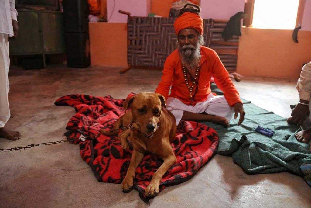 One of Sant Ravinath's two dogs | Suraj Singh Bisht | ThePrint