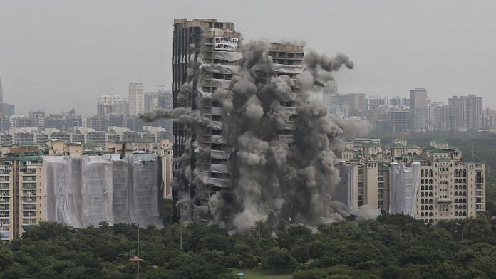 The demolition of Supertech twin towers in Noida | The Print | Suraj Singh Bisht