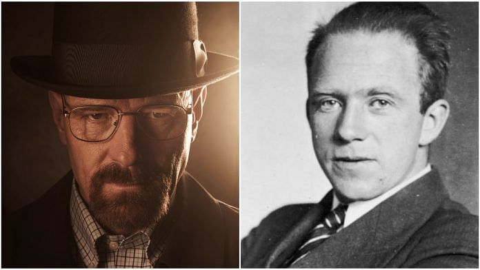 Bryan Cranston as Walter White in 'Breaking Bad' (right), and German physicist Werner Heisenberg (left) | Twitter:@BreakingBad/Commons