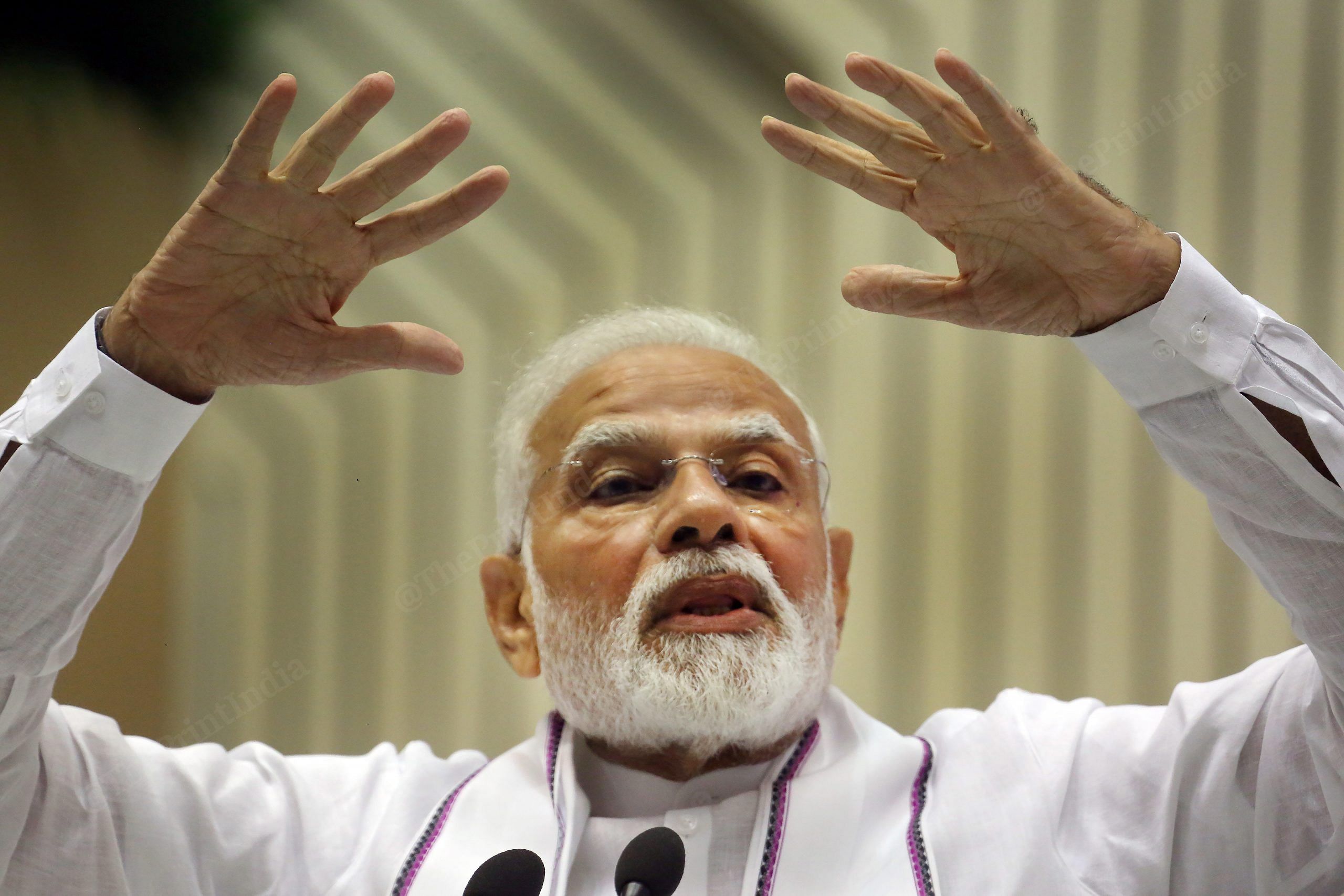 Prime Minister Narendra Modi speaks at the event | Photo: Praveen Jain | ThePrint