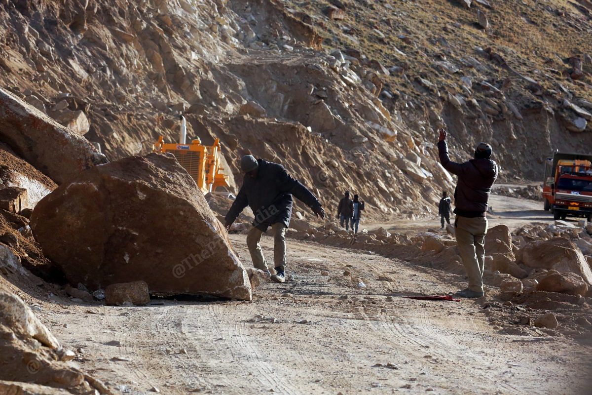 Construction work underway in Ladakh | Praveen Jain | ThePrint