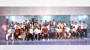 A group picture of the Ormax Media team with their families. With 35 employees, the media consulting firm is headquartered in Mumbai | By special arrangement