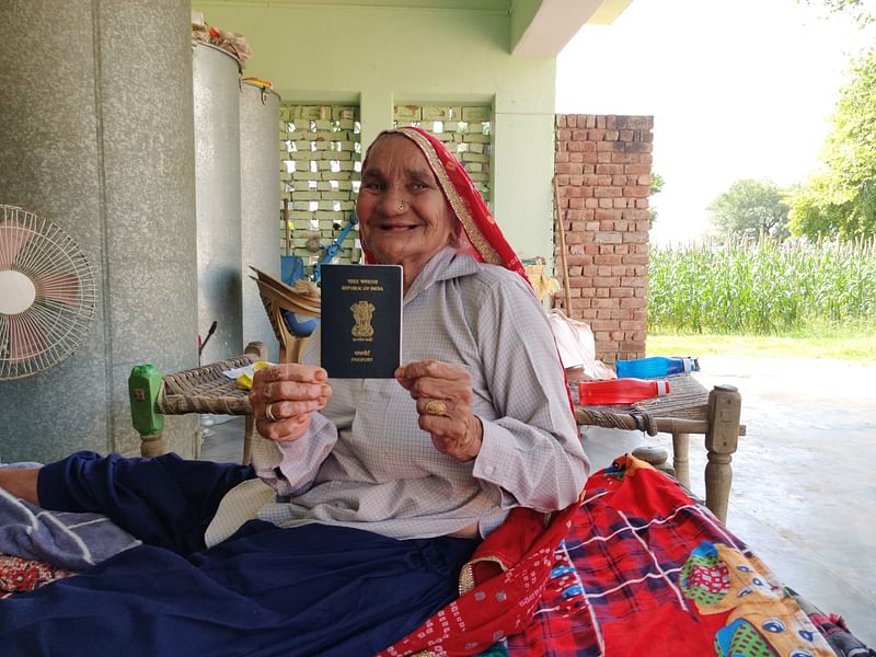 Rambai is holding her passport. She is planning to go overseas for upcoming competition, Photo- Pooja kher, The Print