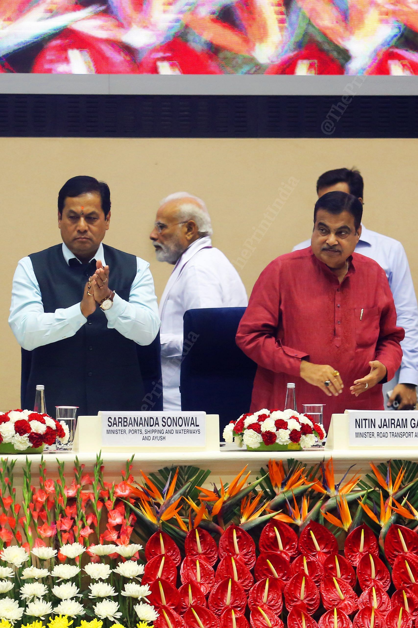 Prime Minister Narendra Modi after his speech at the event | Photo: Praveen Jain | ThePrint