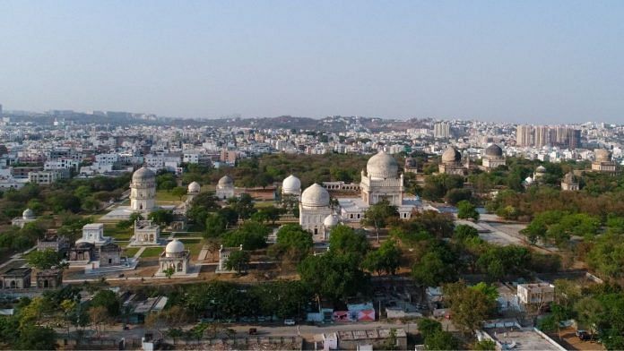 An aerial view of the 106-acre Qutb Shahi Tombs in Hyderabad | Lipi Bharadwaj | Aga Khan Trust for Culture