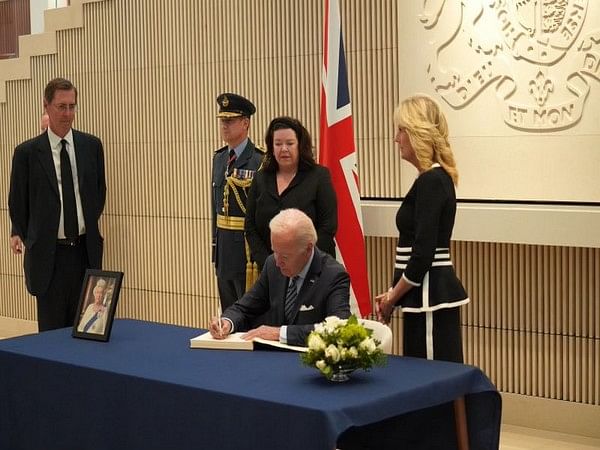 US President Biden, first lady sign condolence book at British Embassy after Queen Elizabeth's demise 